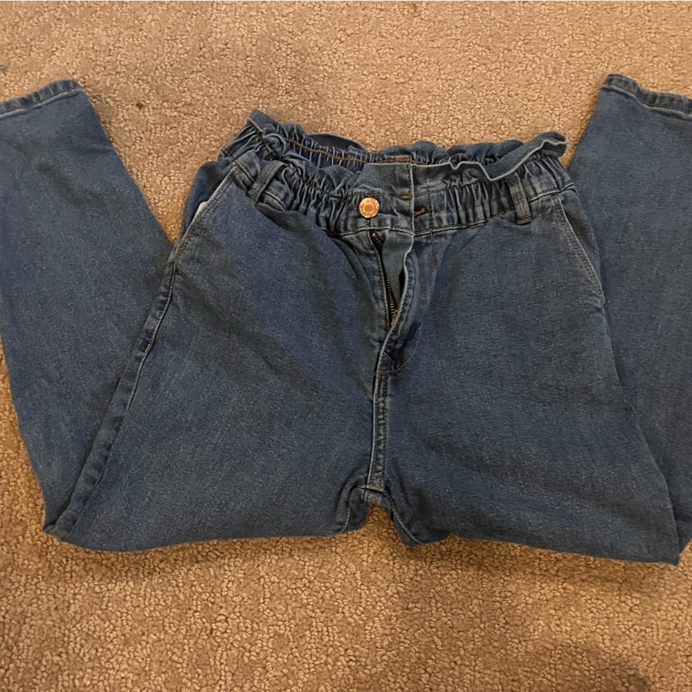 Girls Scrunched waist jeans 9-10Y